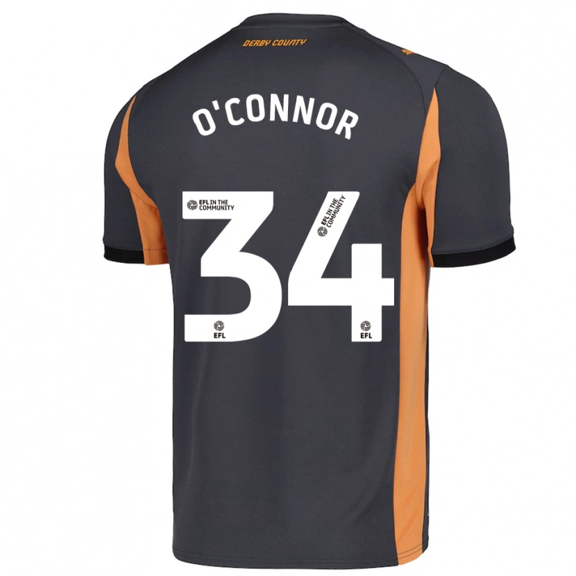 Danxen Kvinder Dolcie O'connor #34 Grå Orange Sort Udebane Spillertrøjer 2025/26 Trøje T-Shirt