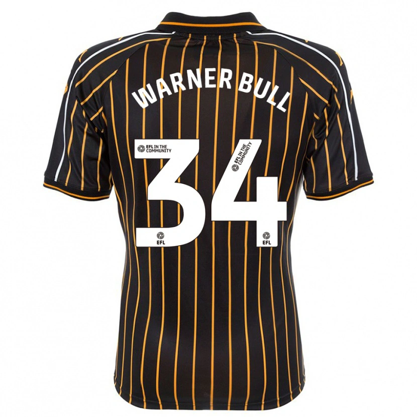 Danxen Kvinder Lucy Warner-Bull #34 Hvid Sort Udebane Spillertrøjer 2025/26 Trøje T-Shirt