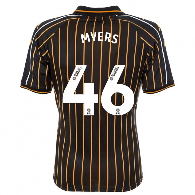 Danxen Kvinder Zane Myers #46 Hvid Sort Udebane Spillertrøjer 2025/26 Trøje T-Shirt