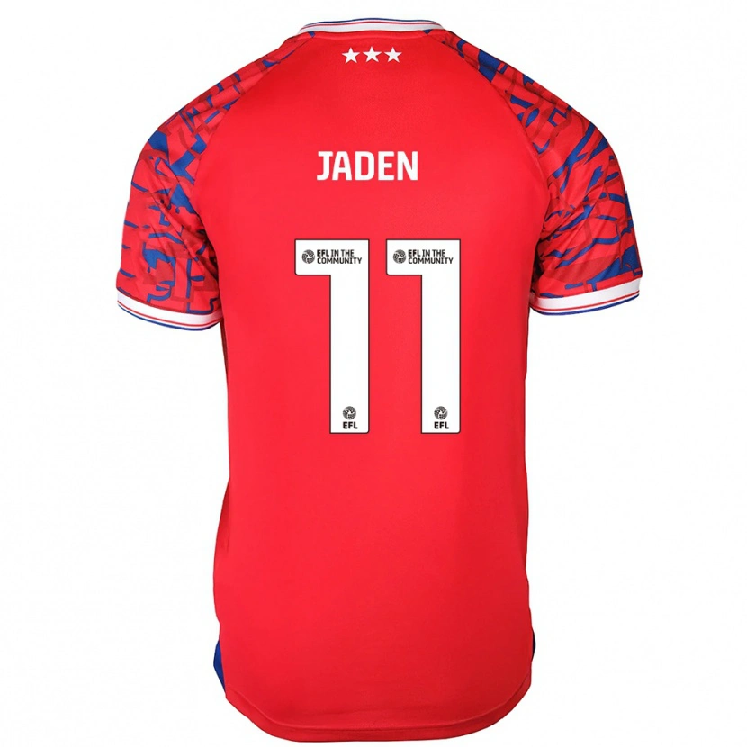 Danxen Kvinder Jaden Philogene #11 Rød Blå Udebane Spillertrøjer 2025/26 Trøje T-Shirt