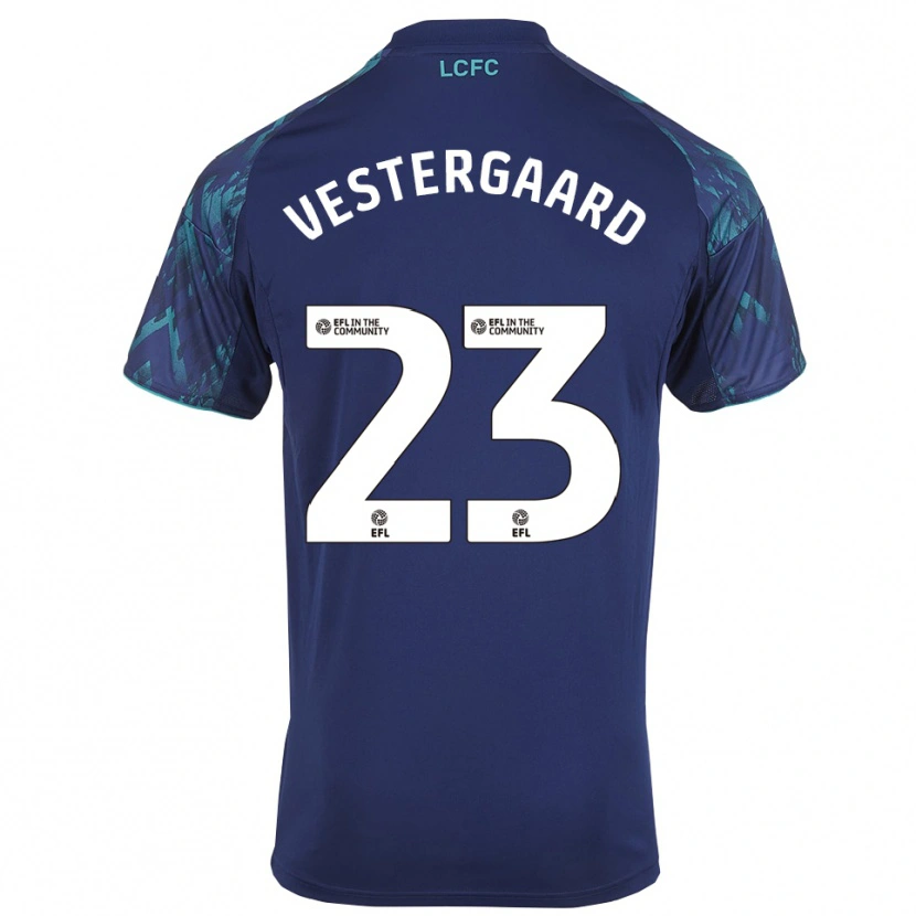 Danxen Kvinder Jannik Vestergaard #23 Marinegrøn Hvid Udebane Spillertrøjer 2025/26 Trøje T-Shirt