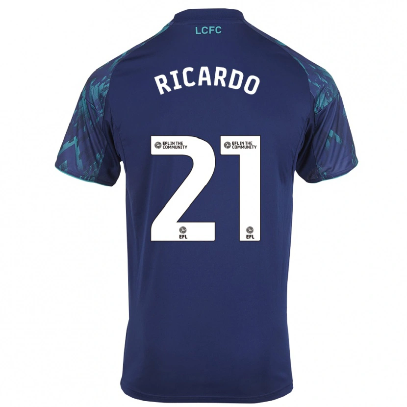 Danxen Kvinder Ricardo Pereira #21 Marinegrøn Hvid Udebane Spillertrøjer 2025/26 Trøje T-Shirt