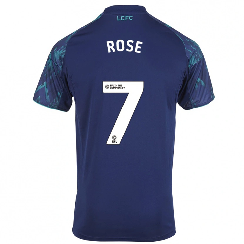 Danxen Kvinder Deanne Rose #7 Marinegrøn Hvid Udebane Spillertrøjer 2025/26 Trøje T-Shirt