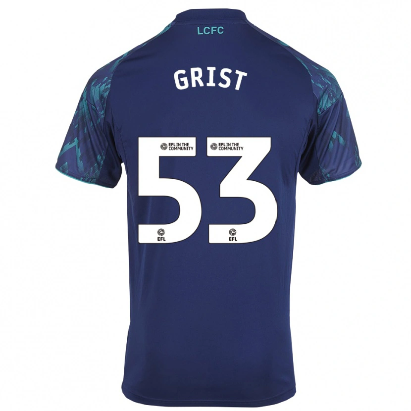 Danxen Kvinder Ben Grist #53 Marinegrøn Hvid Udebane Spillertrøjer 2025/26 Trøje T-Shirt