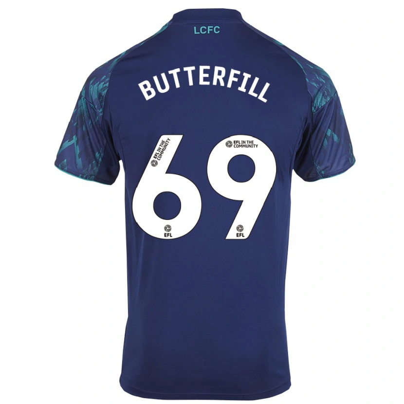 Danxen Kvinder Jack Butterfill #69 Marinegrøn Hvid Udebane Spillertrøjer 2025/26 Trøje T-Shirt