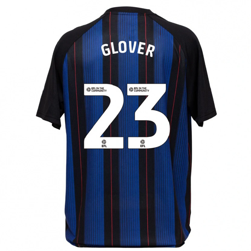 Danxen Kvinder Tom Glover #23 Blå Sort Udebane Spillertrøjer 2025/26 Trøje T-Shirt