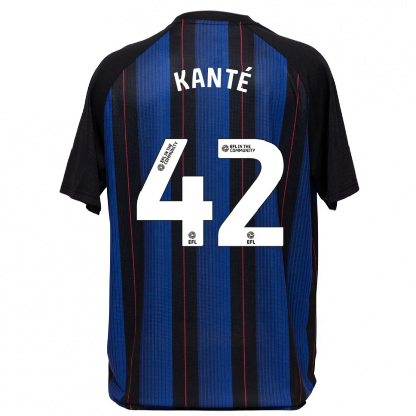 Danxen Kvinder Abdoulaye Kanté #42 Blå Sort Udebane Spillertrøjer 2025/26 Trøje T-Shirt