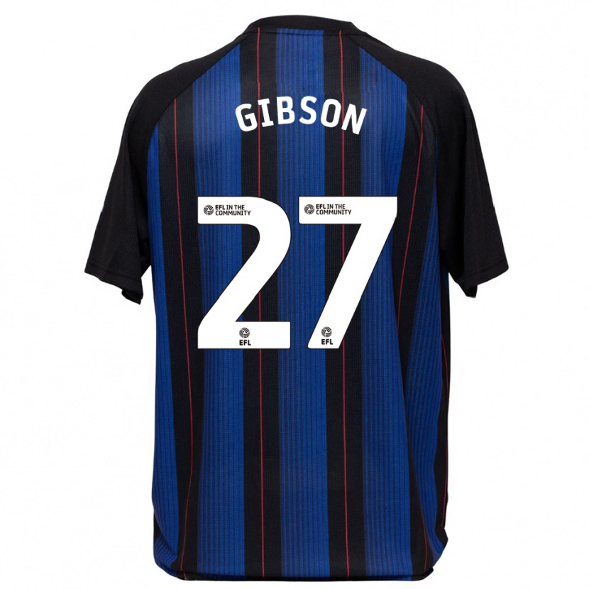 Danxen Kvinder Georgia Gibson #27 Blå Sort Udebane Spillertrøjer 2025/26 Trøje T-Shirt