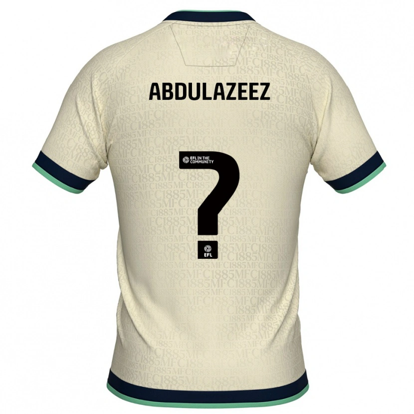 Danxen Kvinder Abdulahi Abdulazeez #0 Champagne Marine Udebane Spillertrøjer 2025/26 Trøje T-Shirt