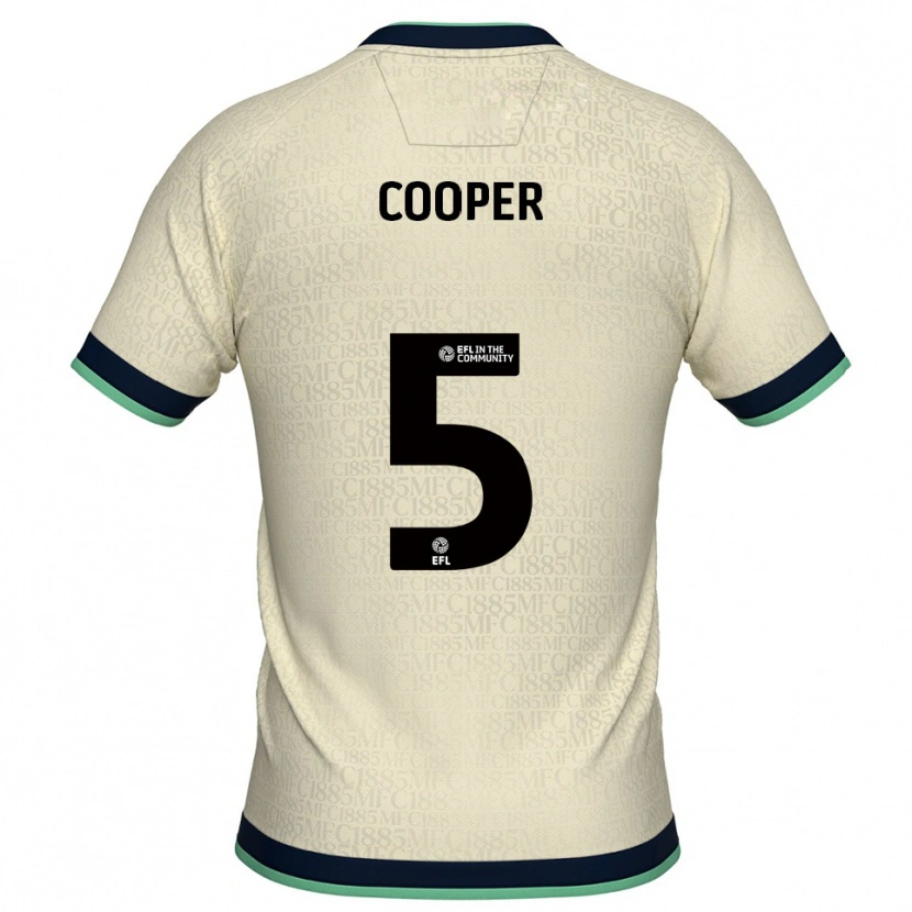 Danxen Kvinder Jake Cooper #5 Champagne Marine Udebane Spillertrøjer 2025/26 Trøje T-Shirt