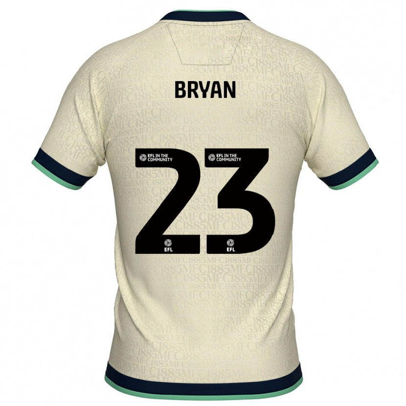 Danxen Kvinder Joe Bryan #23 Champagne Marine Udebane Spillertrøjer 2025/26 Trøje T-Shirt