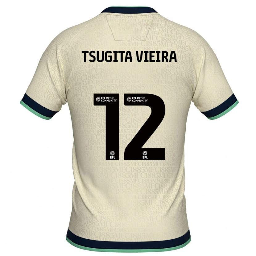 Danxen Kvinder Sacha Tsugita Vieira #12 Champagne Marine Udebane Spillertrøjer 2025/26 Trøje T-Shirt