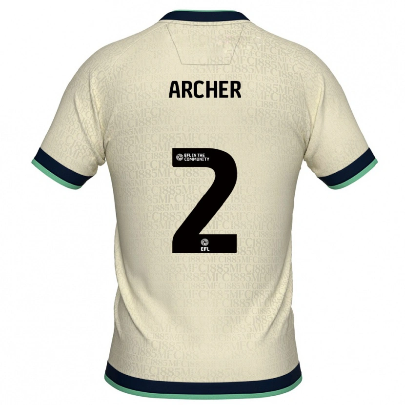 Danxen Kvinder Da'rell Archer #2 Champagne Marine Udebane Spillertrøjer 2025/26 Trøje T-Shirt