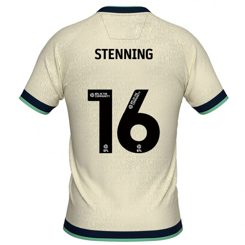 Danxen Kvinder Ellie Stenning #16 Champagne Marine Udebane Spillertrøjer 2025/26 Trøje T-Shirt
