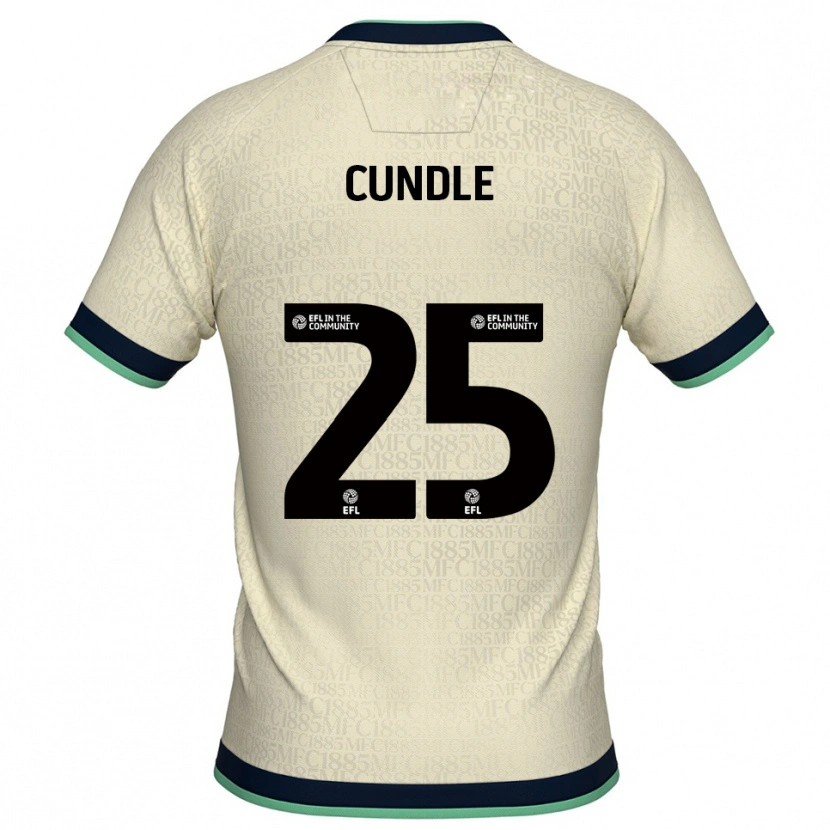 Danxen Kvinder Luke Cundle #25 Champagne Marine Udebane Spillertrøjer 2025/26 Trøje T-Shirt