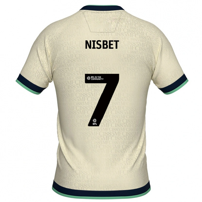 Danxen Kvinder Kevin Nisbet #7 Champagne Marine Udebane Spillertrøjer 2025/26 Trøje T-Shirt