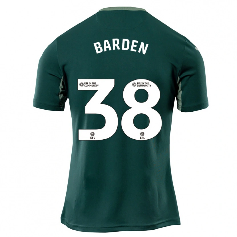 Danxen Kvinder Daniel Barden #38 Grøn Hvid Lilla Udebane Spillertrøjer 2025/26 Trøje T-Shirt