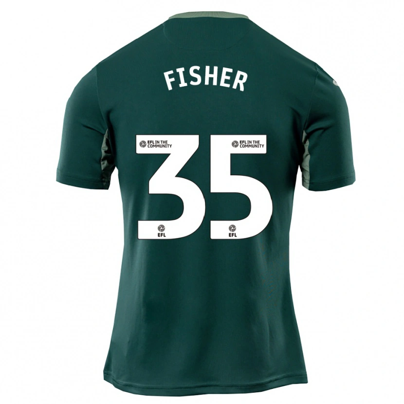 Danxen Kvinder Kellen Fisher #35 Grøn Hvid Lilla Udebane Spillertrøjer 2025/26 Trøje T-Shirt