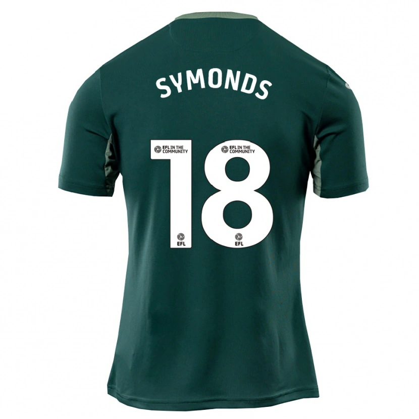 Danxen Kvinder Freya Symonds #18 Grøn Hvid Lilla Udebane Spillertrøjer 2025/26 Trøje T-Shirt