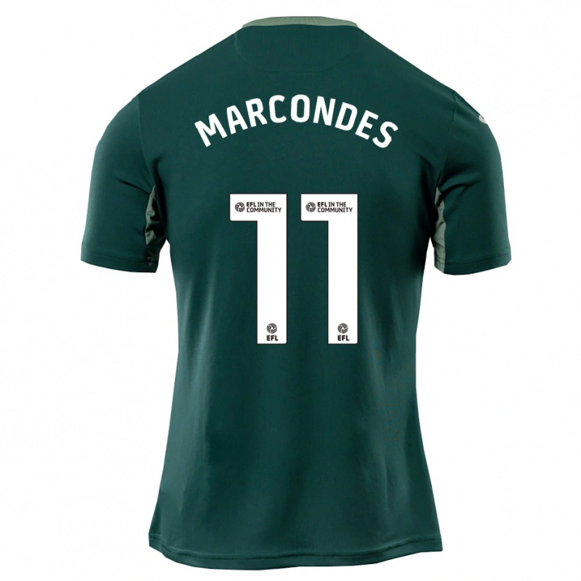 Danxen Kvinder Emiliano Marcondes #11 Grøn Hvid Lilla Udebane Spillertrøjer 2025/26 Trøje T-Shirt