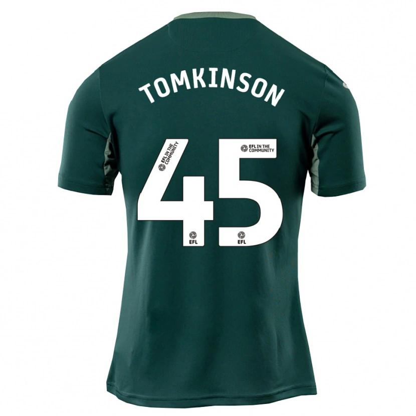 Danxen Kvinder Jonathan Tomkinson #45 Grøn Hvid Lilla Udebane Spillertrøjer 2025/26 Trøje T-Shirt