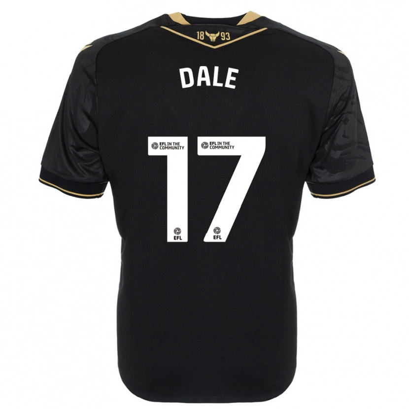 Danxen Kvinder Owen Dale #17 Sort Guld Udebane Spillertrøjer 2025/26 Trøje T-Shirt