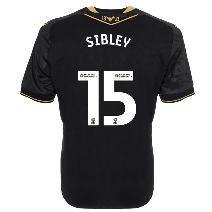 Danxen Kvinder Louie Sibley #15 Sort Guld Udebane Spillertrøjer 2025/26 Trøje T-Shirt