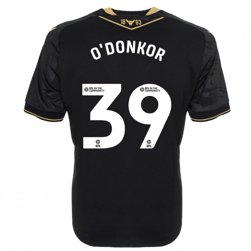 Danxen Kvinder Gatlin O'donkor #39 Sort Guld Udebane Spillertrøjer 2025/26 Trøje T-Shirt
