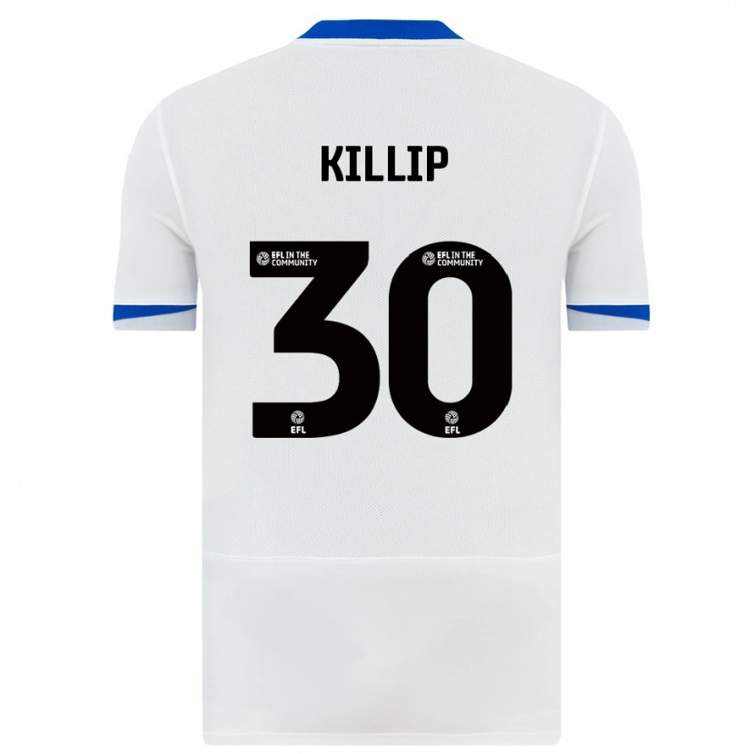 Danxen Kvinder Ben Killip #30 Hvid Sort Udebane Spillertrøjer 2025/26 Trøje T-Shirt