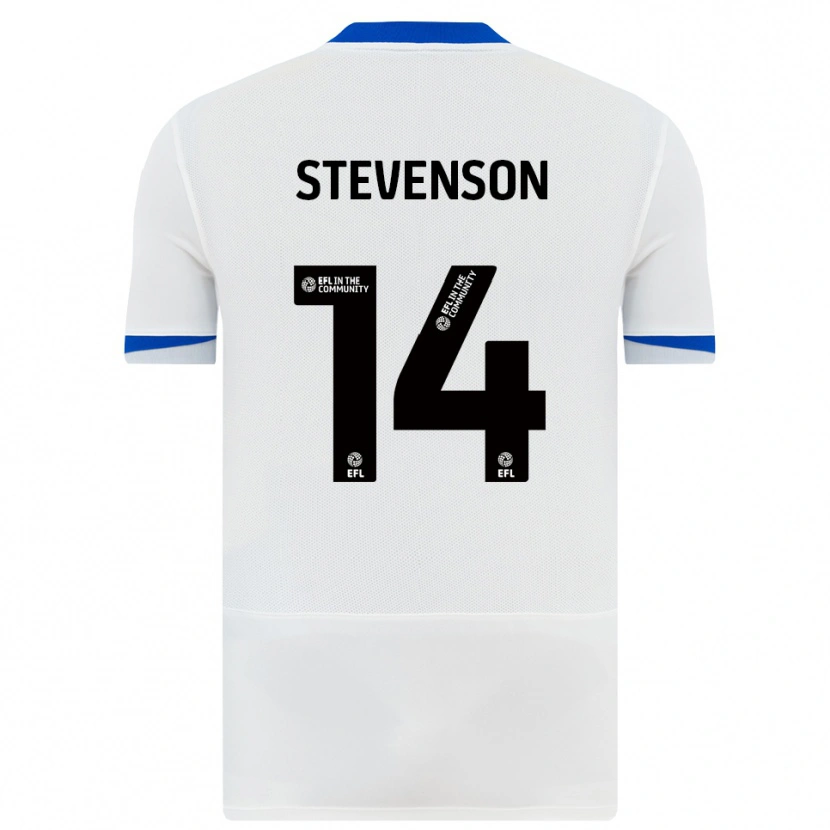 Danxen Kvinder Ben Stevenson #14 Hvid Sort Udebane Spillertrøjer 2025/26 Trøje T-Shirt