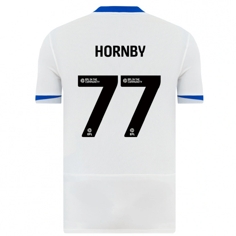 Danxen Kvinder Megan Hornby #77 Hvid Sort Udebane Spillertrøjer 2025/26 Trøje T-Shirt