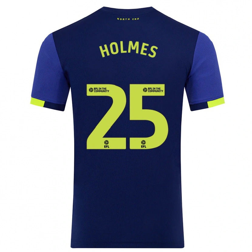 Danxen Kvinder Duane Holmes #25 Marine Gul Udebane Spillertrøjer 2025/26 Trøje T-Shirt