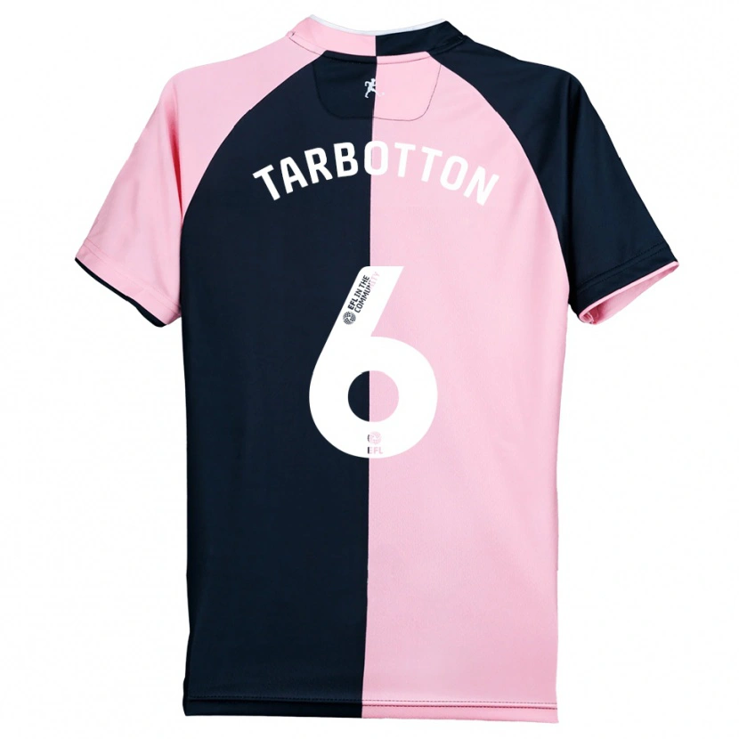 Danxen Kvinder Teddy Tarbotton #6 Pink Sort Udebane Spillertrøjer 2025/26 Trøje T-Shirt