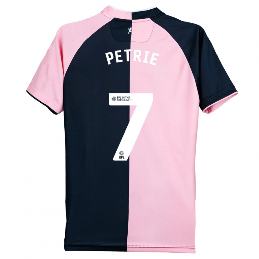 Danxen Kvinder Kieran Petrie #7 Pink Sort Udebane Spillertrøjer 2025/26 Trøje T-Shirt