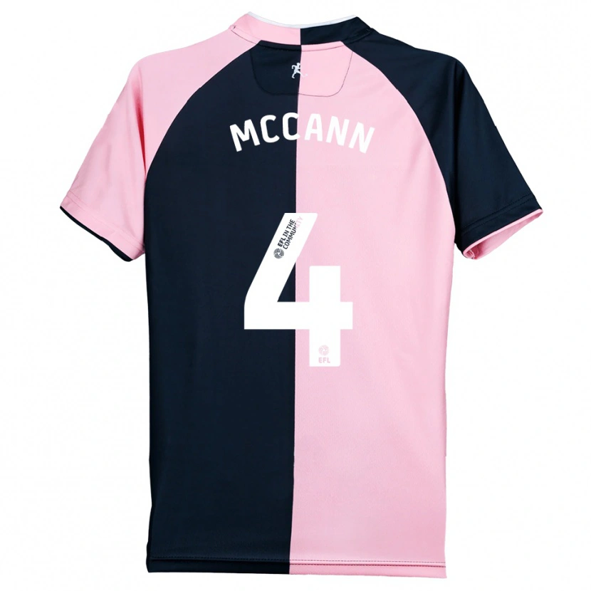 Danxen Kvinder Noah Mccann #4 Pink Sort Udebane Spillertrøjer 2025/26 Trøje T-Shirt