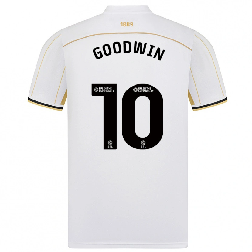 Danxen Kvinder Isobel Goodwin #10 Hvid Guld Udebane Spillertrøjer 2025/26 Trøje T-Shirt