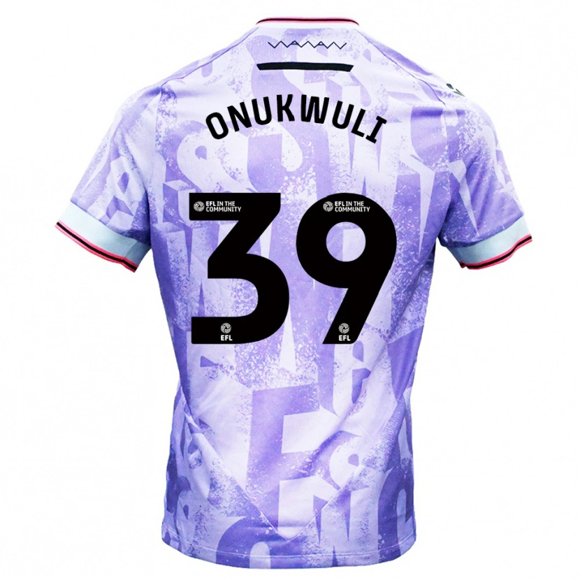 Danxen Kvinder Favour Onukwuli #39 Lilla Hvid Udebane Spillertrøjer 2025/26 Trøje T-Shirt