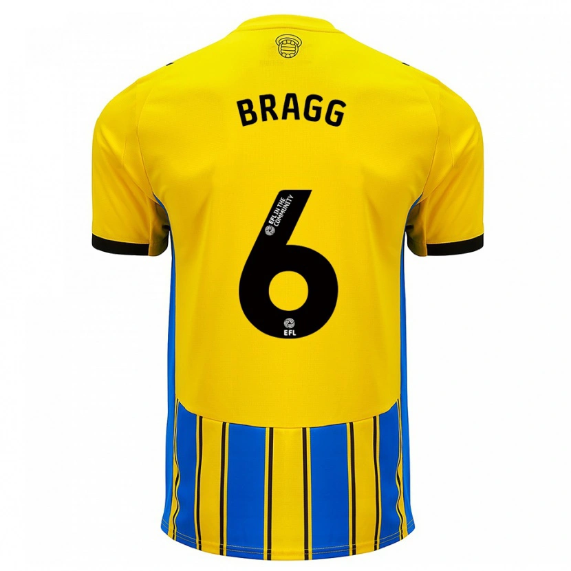 Danxen Kvinder Cameron Bragg #6 Blå Gul Udebane Spillertrøjer 2025/26 Trøje T-Shirt
