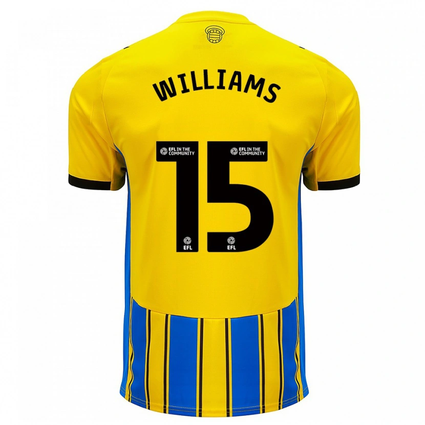 Danxen Kvinder Barnaby Williams #15 Blå Gul Udebane Spillertrøjer 2025/26 Trøje T-Shirt