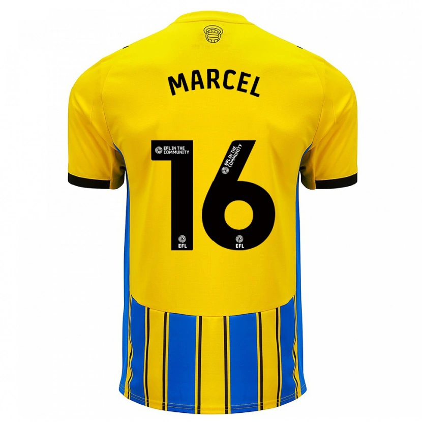 Danxen Kvinder Lewis Marcel #16 Blå Gul Udebane Spillertrøjer 2025/26 Trøje T-Shirt