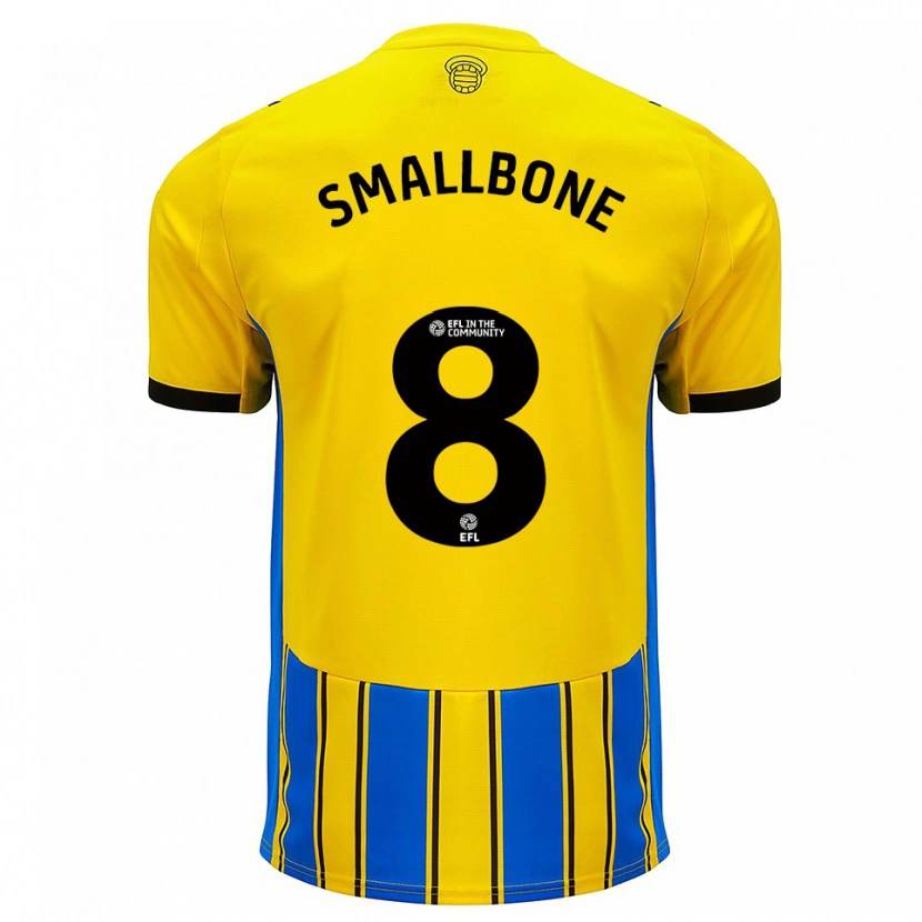 Danxen Kvinder Will Smallbone #8 Blå Gul Udebane Spillertrøjer 2025/26 Trøje T-Shirt