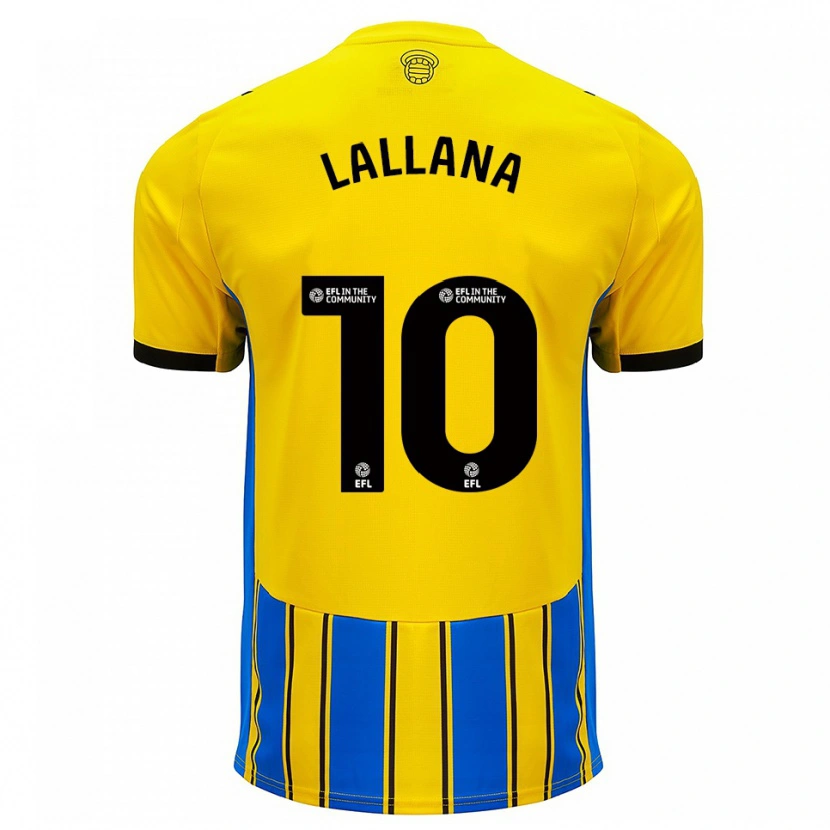 Danxen Kvinder Adam Lallana #10 Blå Gul Udebane Spillertrøjer 2025/26 Trøje T-Shirt