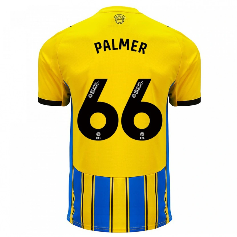 Danxen Kvinder Aimee Palmer #66 Blå Gul Udebane Spillertrøjer 2025/26 Trøje T-Shirt