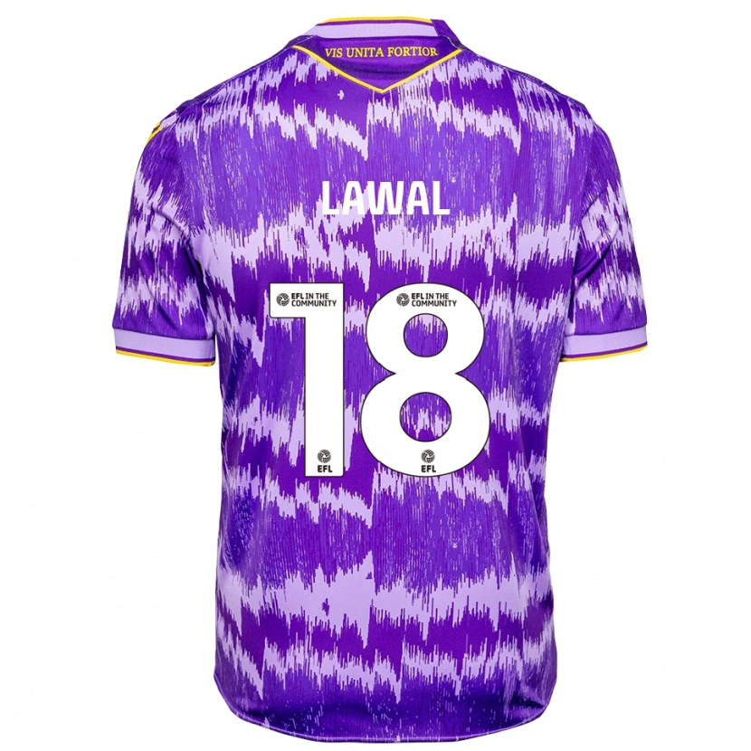 Danxen Kvinder Bosun Lawal #18 Lilla Gul Udebane Spillertrøjer 2025/26 Trøje T-Shirt