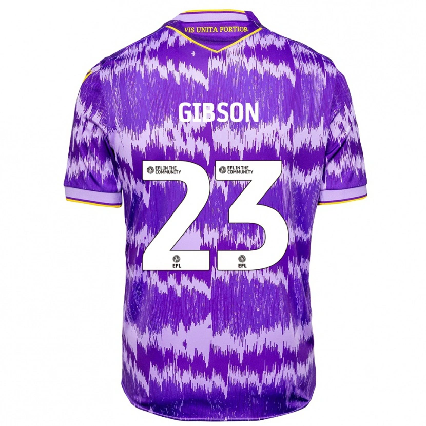 Danxen Kvinder Ben Gibson #23 Lilla Gul Udebane Spillertrøjer 2025/26 Trøje T-Shirt