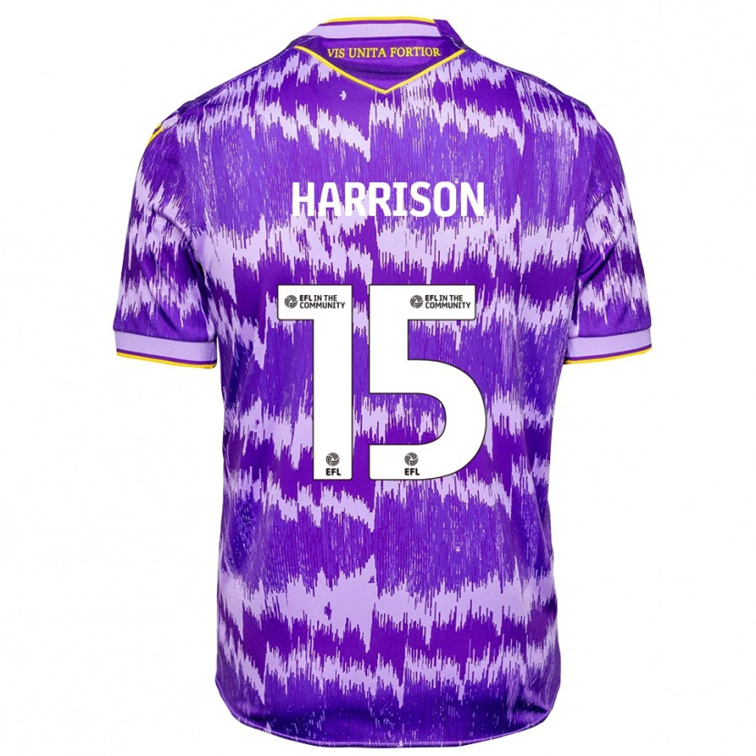 Danxen Kvinder Max Harrison #15 Lilla Gul Udebane Spillertrøjer 2025/26 Trøje T-Shirt