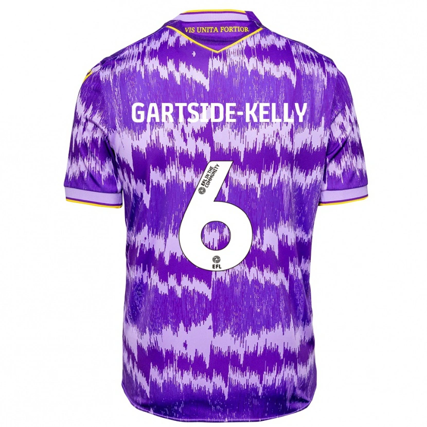 Danxen Kvinder Gabriel Kelly #6 Lilla Gul Udebane Spillertrøjer 2025/26 Trøje T-Shirt