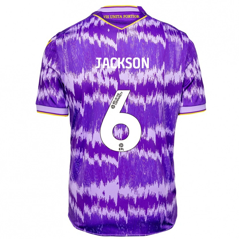 Danxen Kvinder Jackson Kelly #6 Lilla Gul Udebane Spillertrøjer 2025/26 Trøje T-Shirt
