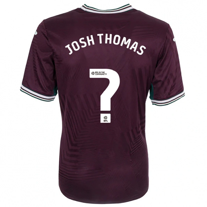 Danxen Kvinder Josh Thomas #0 Rust Rød Hvid Udebane Spillertrøjer 2025/26 Trøje T-Shirt