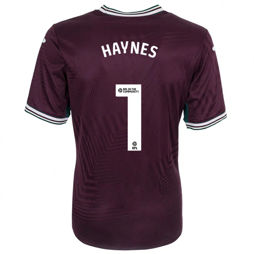 Danxen Kvinder Charlie Haynes #1 Rust Rød Hvid Udebane Spillertrøjer 2025/26 Trøje T-Shirt